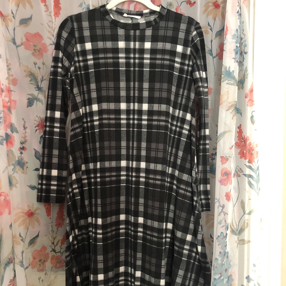 Reb & J 220 Black and White Plaid Dress